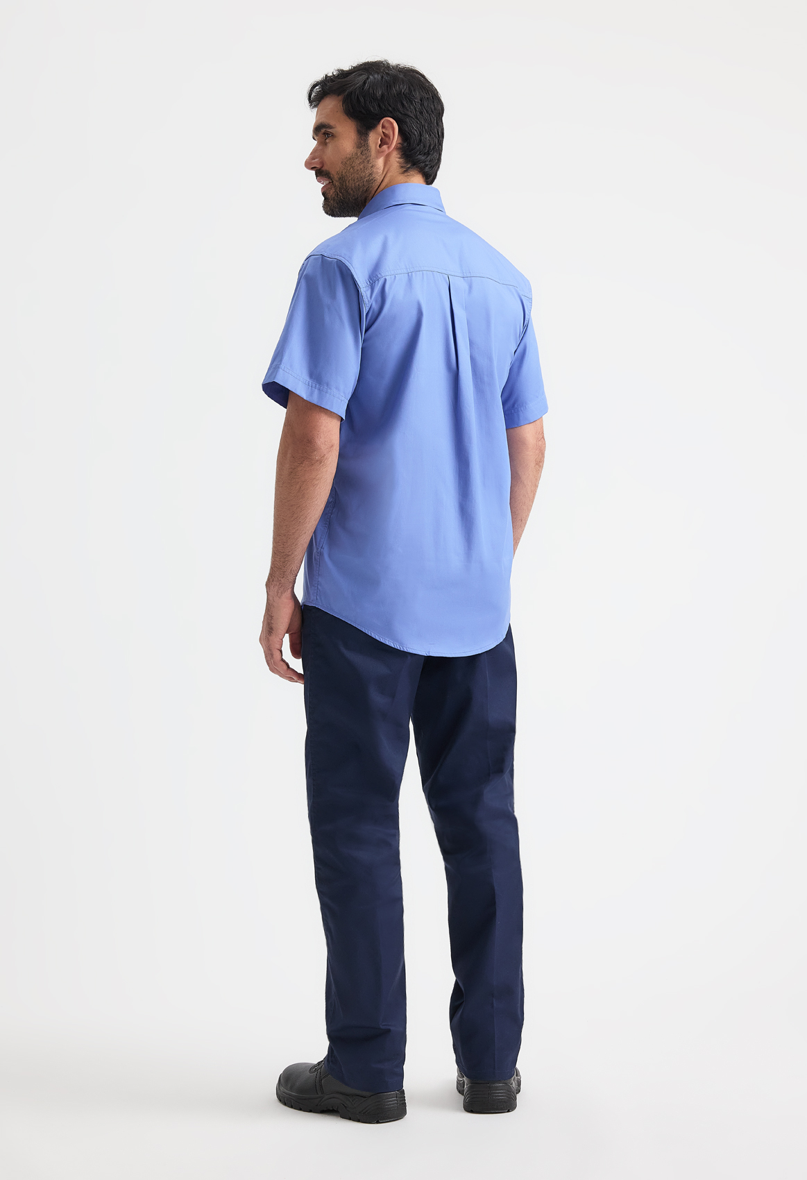 Mens Pinpoint Oxford Half Sleeve Shirt - Image 2
